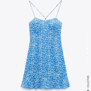 ZARA FLORAL PRINT MINI DRESS